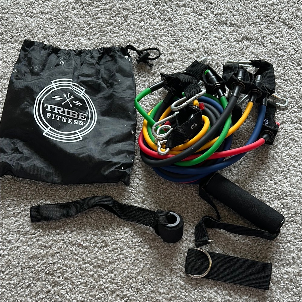 Tribe Fitness Resistance Bands Set Like New used probably once